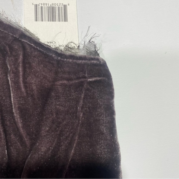 Vince Vintage Y2K Vintage Silk Rayon Velvet Camisole Tank With Tulle Trim NWT 6 - Picture 8 of 14